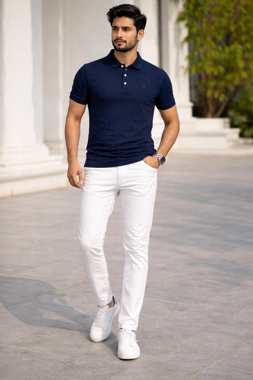 Men’s Classic navy Polo Shirt – Modern Smart Casual Essential